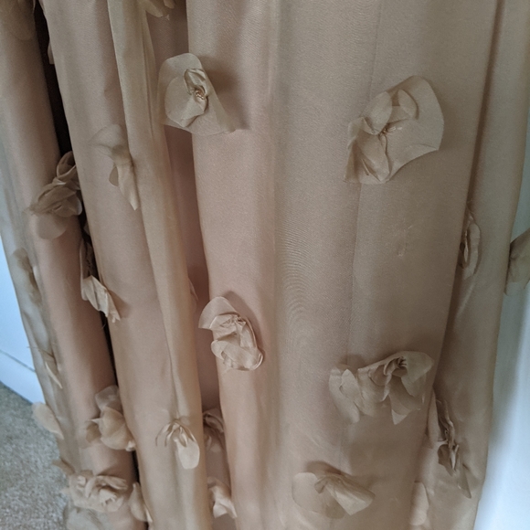 JS Collections Champagne Gown with Flower Applique - Picture 4 of 5